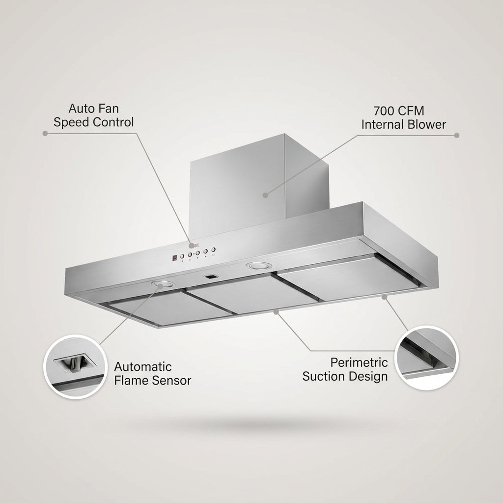 36 In. 700 CFM Fully Automatic under Cabinet Range Hood — Lifestyle