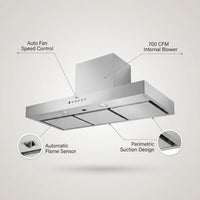 36 In. 700 CFM Fully Automatic under Cabinet Range Hood — Lifestyle