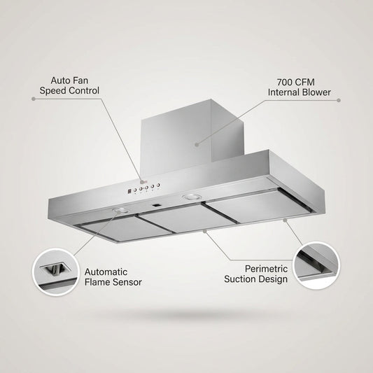 36 In. 700 CFM Fully Automatic under Cabinet Range Hood — Lifestyle