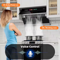 36 In. 900CFM under Cabinet Range Hood in Stainless Steel with Voice/Gesture Sensing/Touch Control and Charcoal Filter