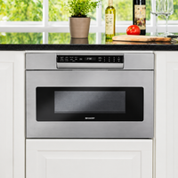 24 In. 1.2 Cu. Ft. Built-In Microwave Drawer with Concealed Controls in Stainless Steel Finish with Sensor Cooking